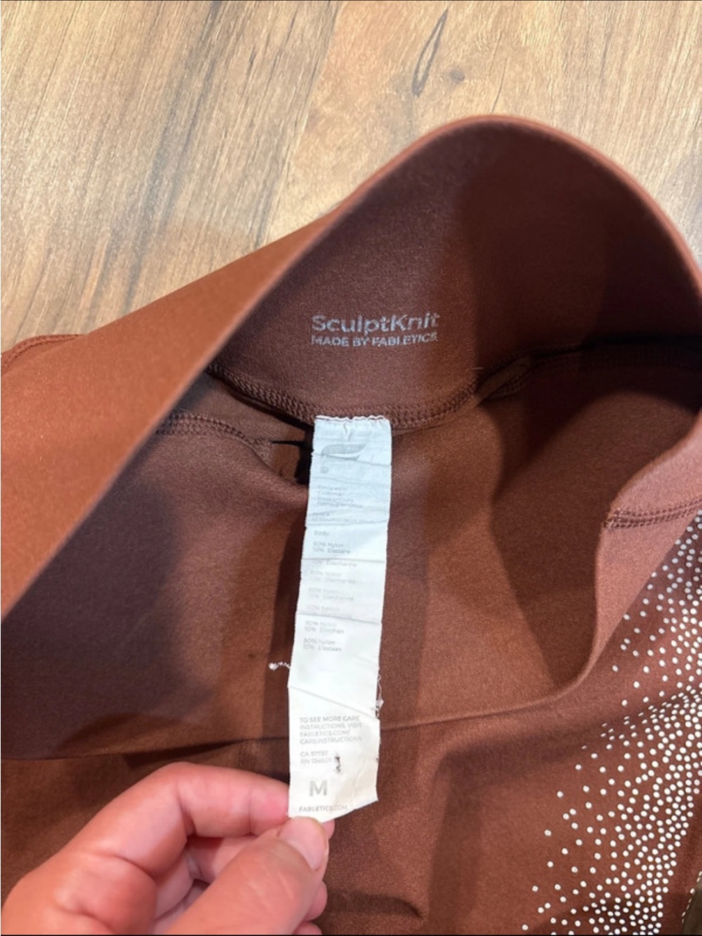 Sculpknit Fabletics Brown Workout Set - Picture 4 of 6